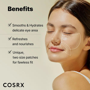 COSRX hydrogel eye patch benefits for hydration and smoothing under eyes