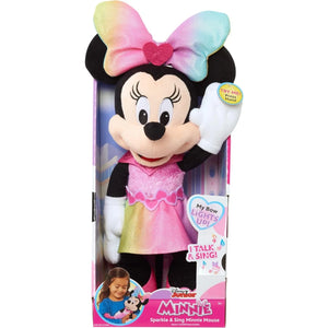 Plush toy with colorful bow packaging featuring Disney character