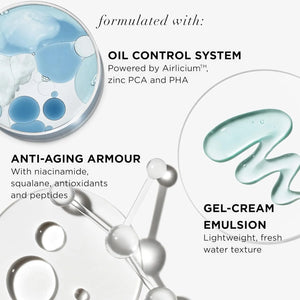 IT Cosmetics Confidence in a Gel Cream formulated with niacinamide peptides zinc PCA and oil control system for pore minimizing hydration