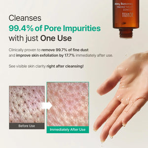 licorice facial toner showing pore cleansing and skin clarity after use