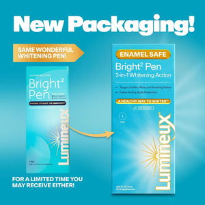 Lumineux Bright Pen 2-in-1 whitening action enamel safe teeth whitening pen new packaging design