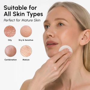 Model applying MAREE Collagen & Retinol Face Cream suitable for oily, dry, combination, and mature skin types.
