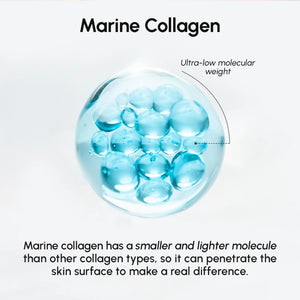 Close up illustration of marine collagen molecule used in MAREE under eye gel patches formula.