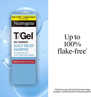 Neutrogena T/Gel Scalp Relief Anti-Dandruff Shampoo box packaging 250 mL.