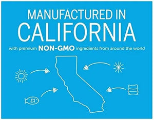 SmartyPants Kids Formula gummies manufactured in California with premium non-GMO ingredients graphic