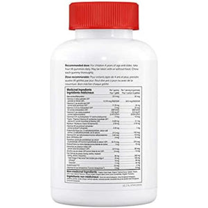 SmartyPants Kids Formula multivitamin omega-3 gummies supplement facts label 180 count