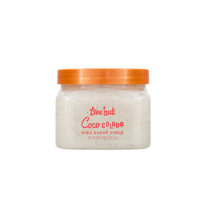 Tree Hut Coco Colada Shea Sugar Scrub 18 oz jar with ultra hydrating exfoliating body formula.