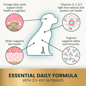 VetriScience Canine Plus 27+ Active Health dog multivitamin with essential daily nutrients