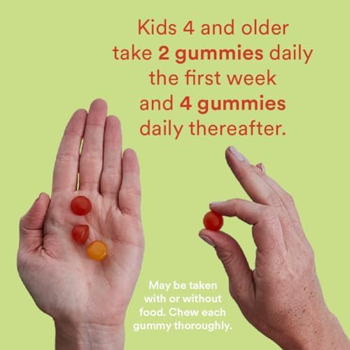 SmartyPants Kids Multivitamin Gummies and Fiber Supplement: Vitamin D3, C, Vitamin B12, B6, A, Zinc, Biotin, Inositol, Fiber Gummies, Three Fruit Flavors, 120 Count (30 Day Supply)|B00CX6DM0O