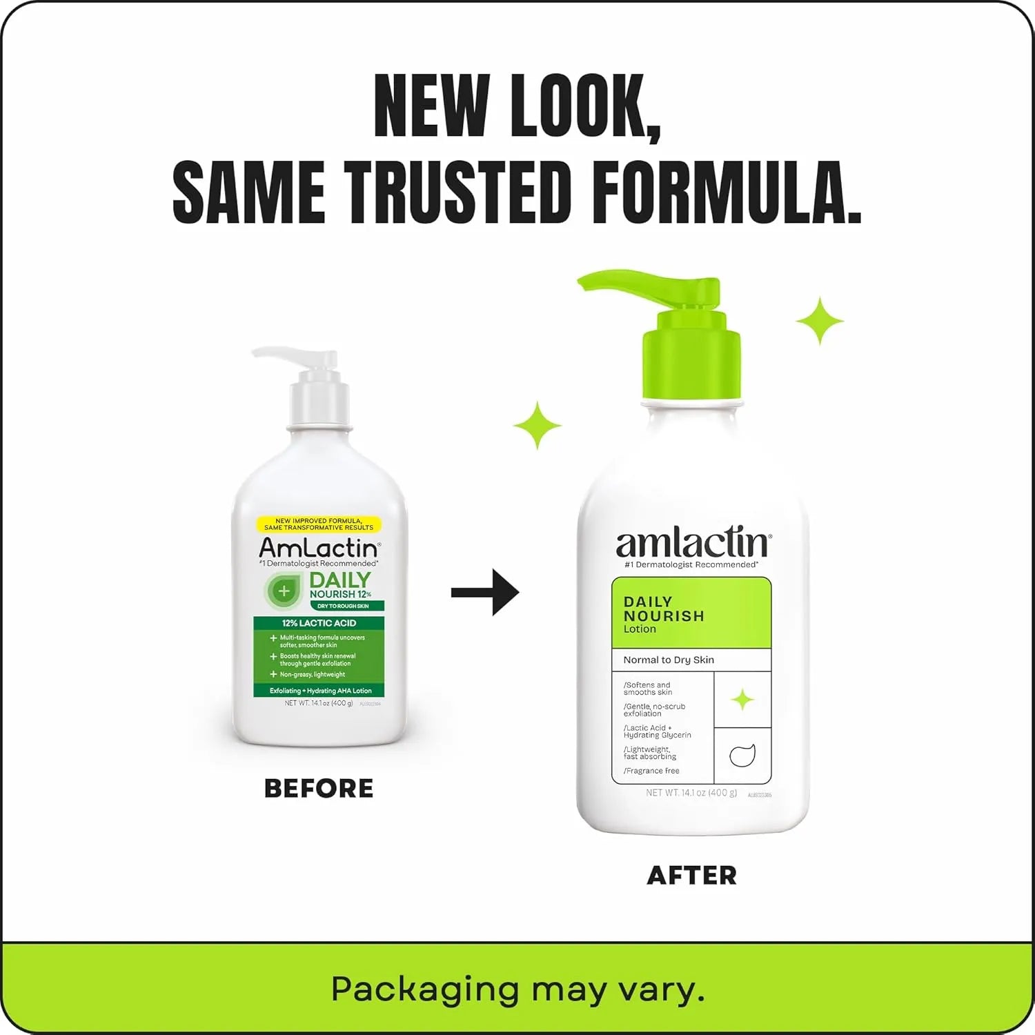 amlactin daily nourish body lotion packaging may vary