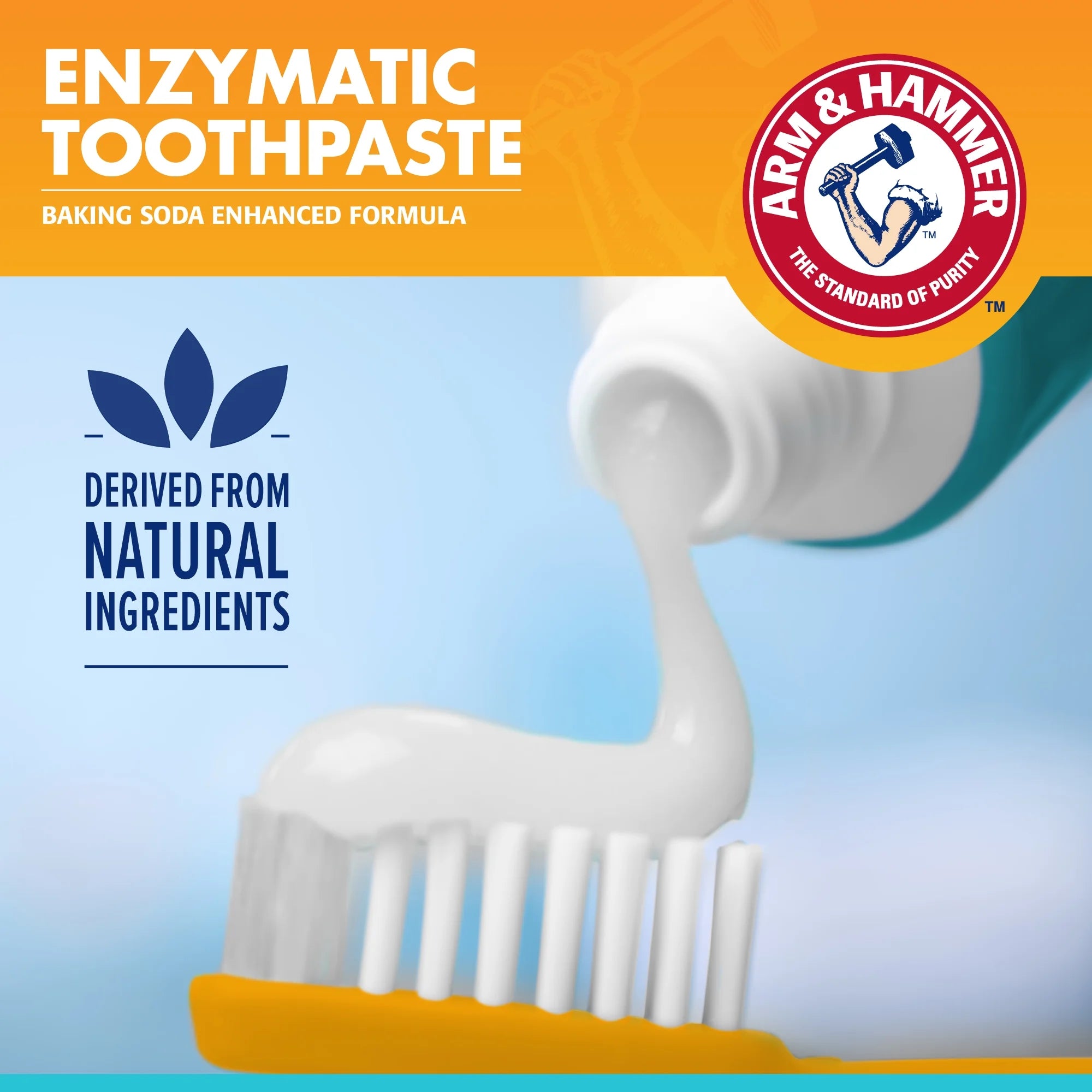 Arm & Hammer enzymatic dog toothpaste with baking soda formula derived from natural ingredients