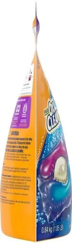 Side view of Arm & Hammer Plus OxiClean Power Paks laundry detergent packaging