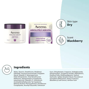 Aveeno Absolutely Ageless Restorative Night Cream packaging 1.7 oz