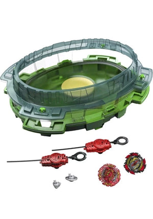 Beyblade Burst QuadDrive Interstellar Drop stadium with launchers and battle tops included