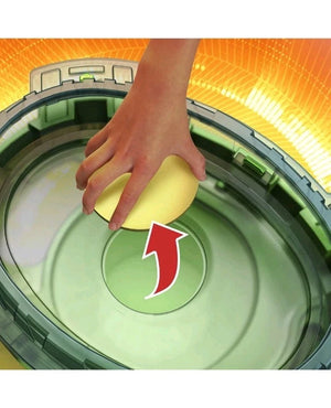 Close-up of Beyblade Burst QuadDrive Interstellar Drop stadium showing vertical drop feature