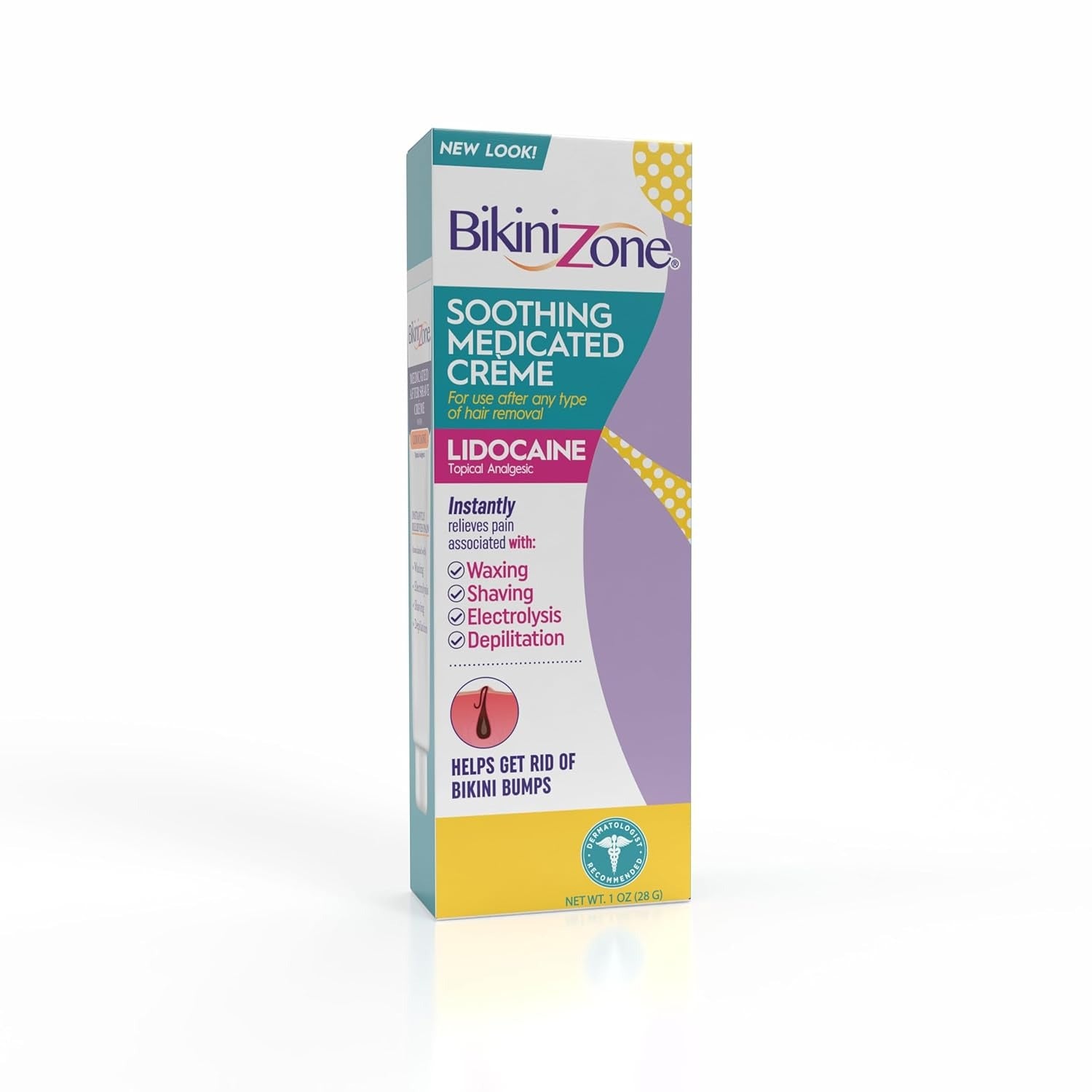 Bikini Zone soothing  after shave crème with lidocaine for bikini bumps and post hair removal irritation