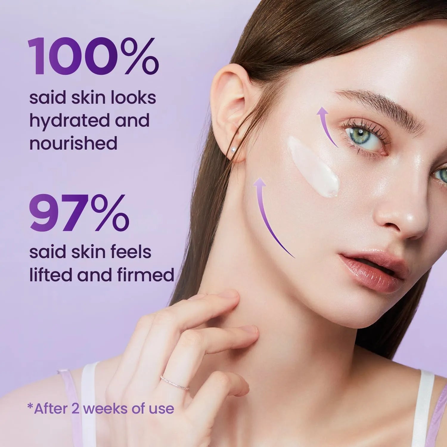 BIOHEAL BOH Probioderm 3D lifting cream applied on face and neck