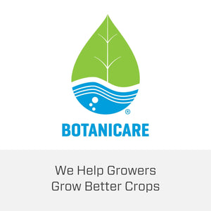 Botanicare brand logo with message We Help Growers Grow Better Crops
