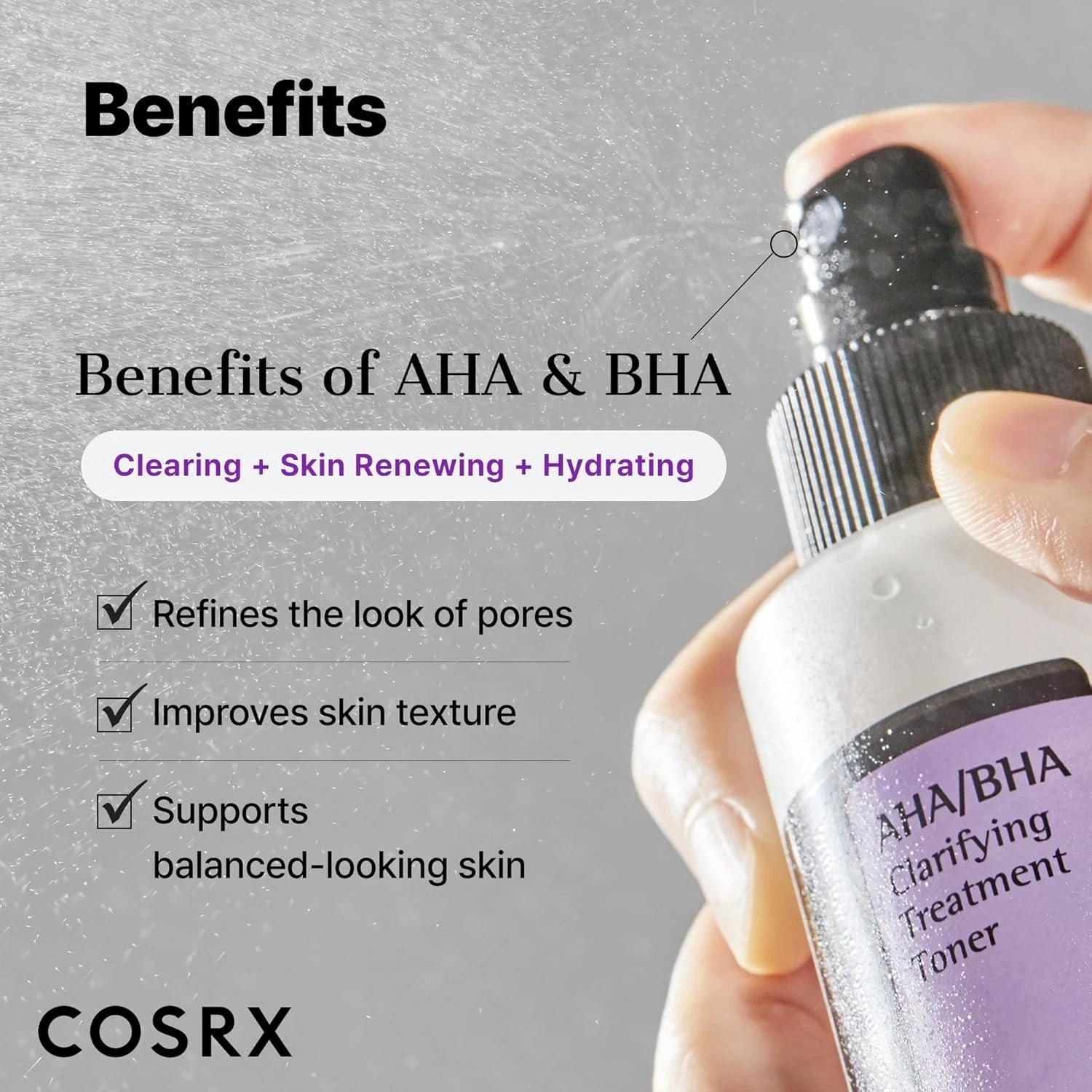 COSRX AHA BHA Clarifying Treatment Toner benefits for gentle exfoliation and pore care