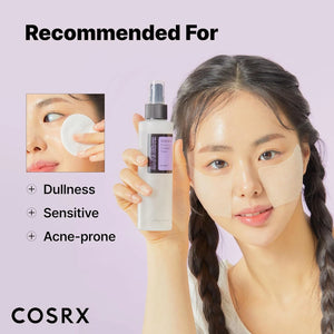 COSRX AHA BHA toner recommended for sensitive and acne prone skin