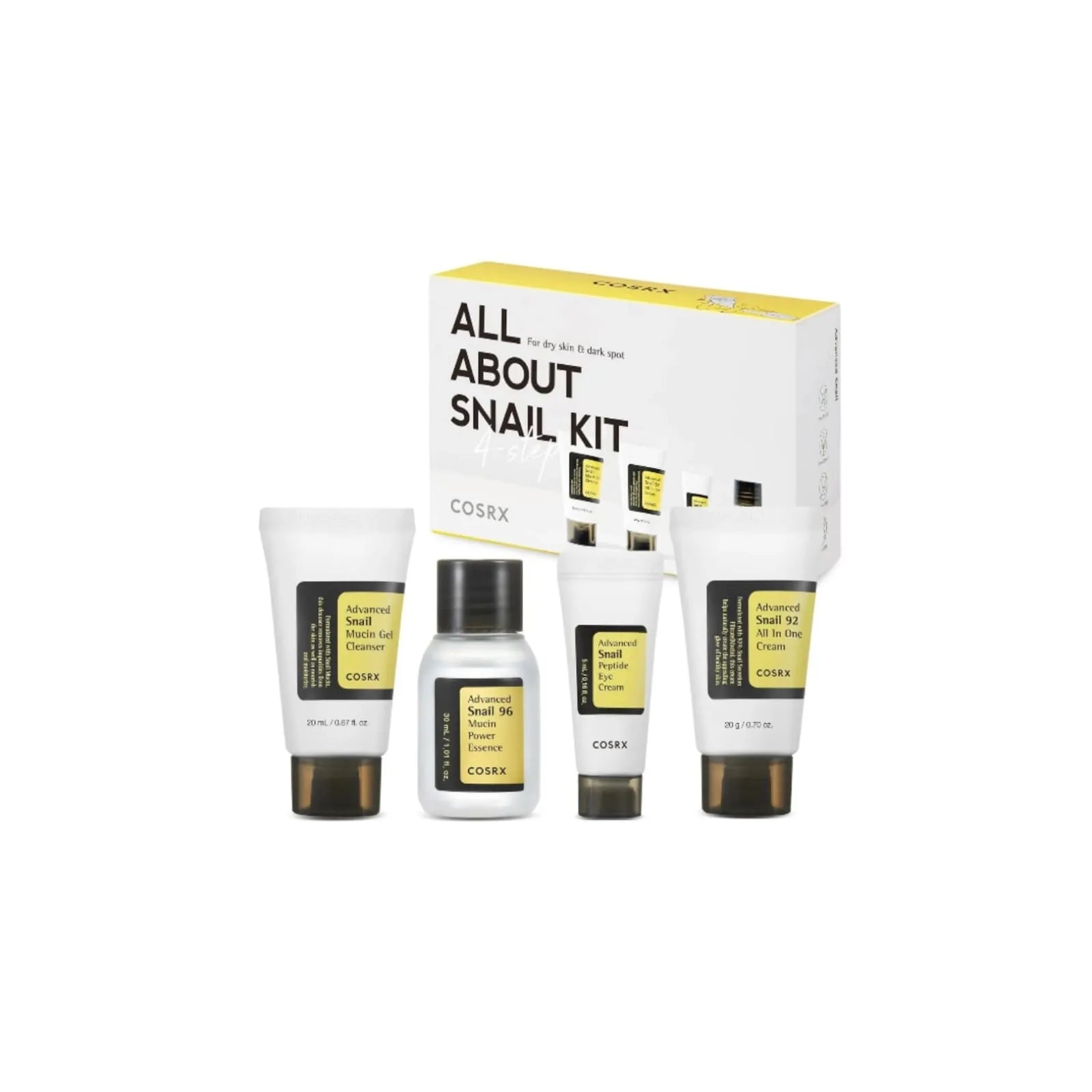 COSRX All About Snail Mucin complete Korean skincare set