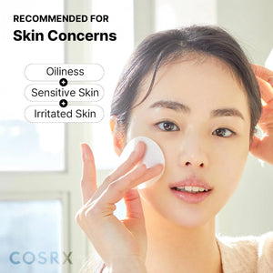 COSRX Green Calming Pad recommended for oily, sensitive, and irritated skin