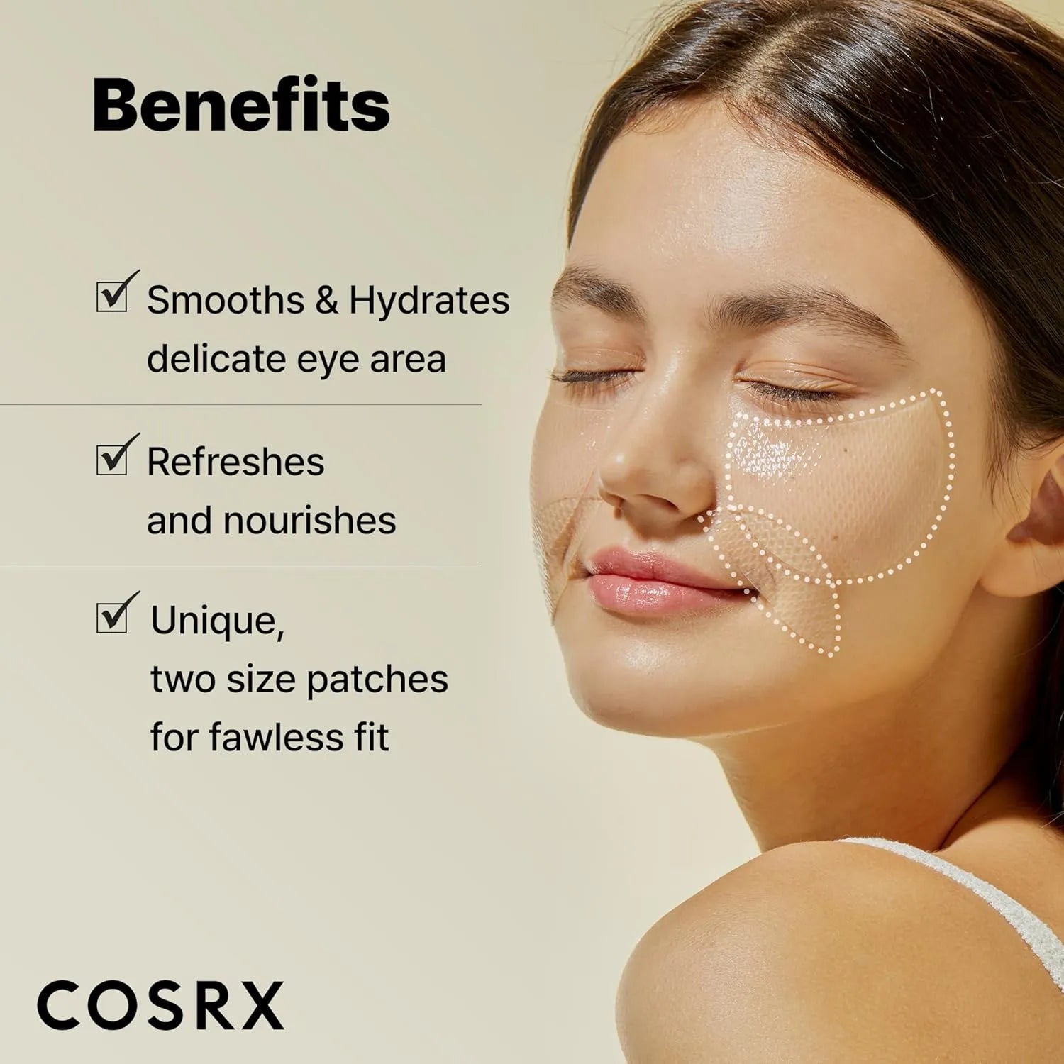 COSRX hydrogel eye patch benefits for hydration and smoothing under eyes