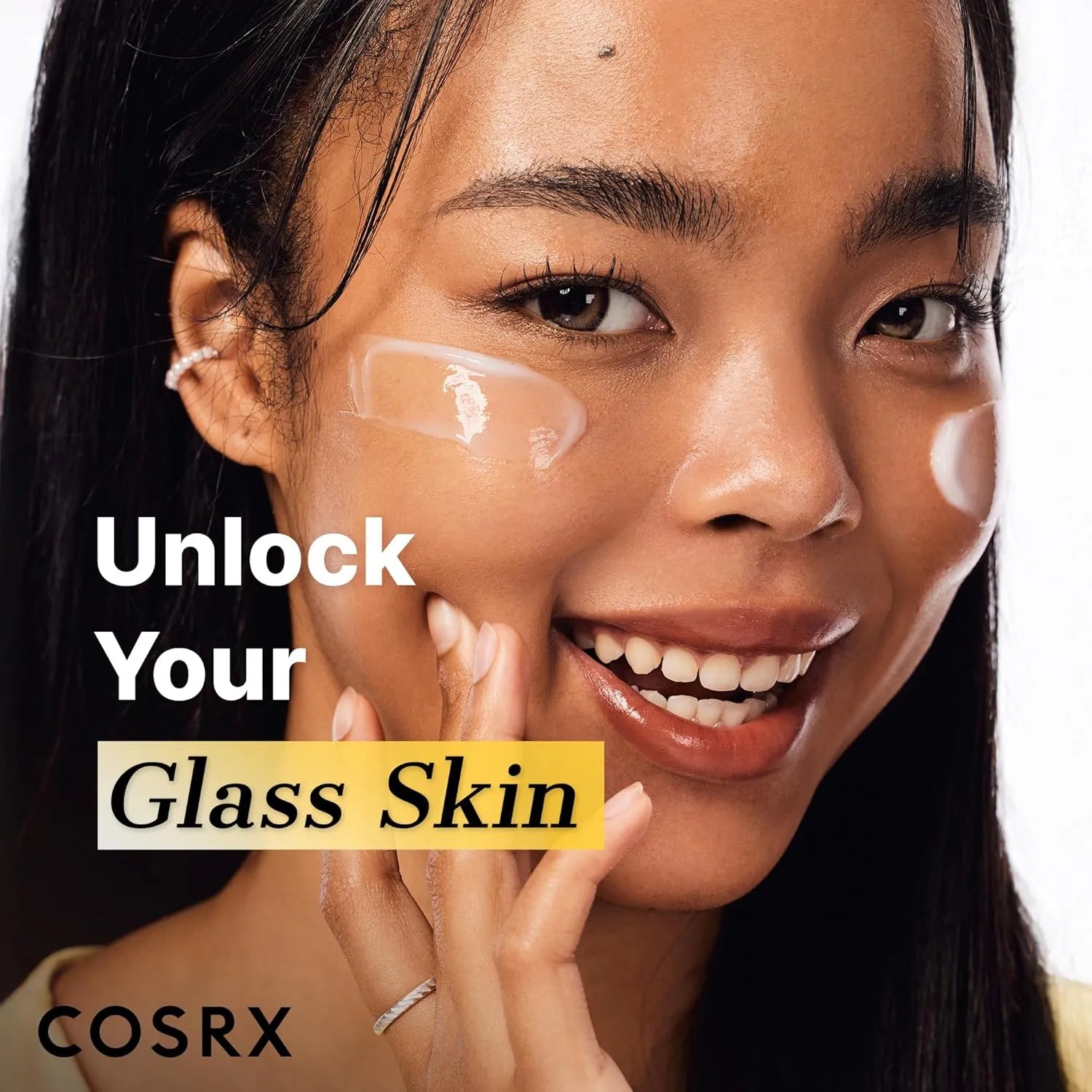 Glass skin results after using COSRX Snail Mucin 92% face moisturizer