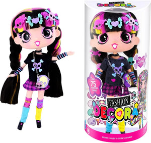 Decora Fashion Girlz Luna 11 inch doll shown next to original retail packaging