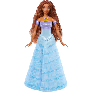 Disney Princess Ariel doll wearing blue gown in human princess style.