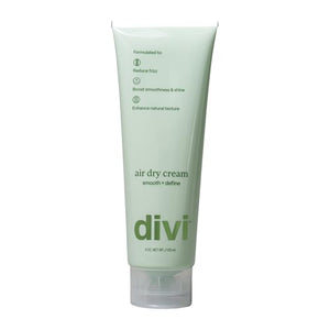Divi Air Dry Styling Cream 4 oz tube designed for curly, wavy, and frizzy hair to smooth, define, and control frizz.