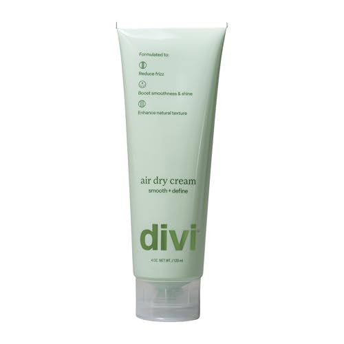 Divi Air Dry Styling Cream 4 oz tube designed for curly, wavy, and frizzy hair to smooth, define, and control frizz.