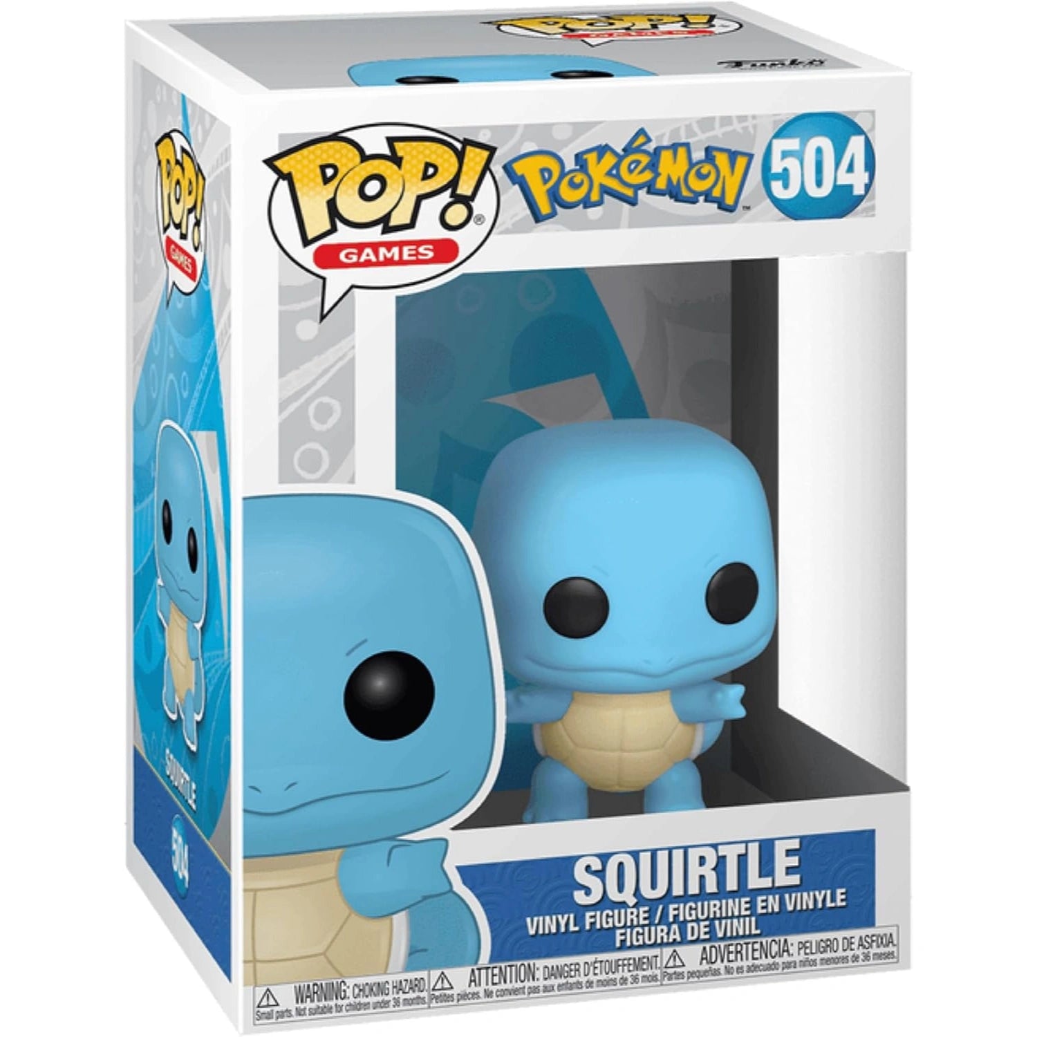 Funko Pop Games Pokémon Squirtle #504 vinyl figure in original display box