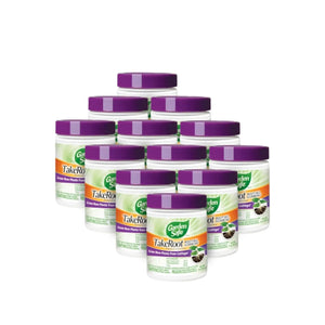 Garden Safe TakeRoot Rooting Hormone powder 12 pack containers with purple lids.