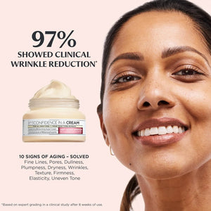 IT Cosmetics Confidence in a Cream anti aging moisturizer clinically shown to reduce wrinkles and improve firmness after 8 weeks
