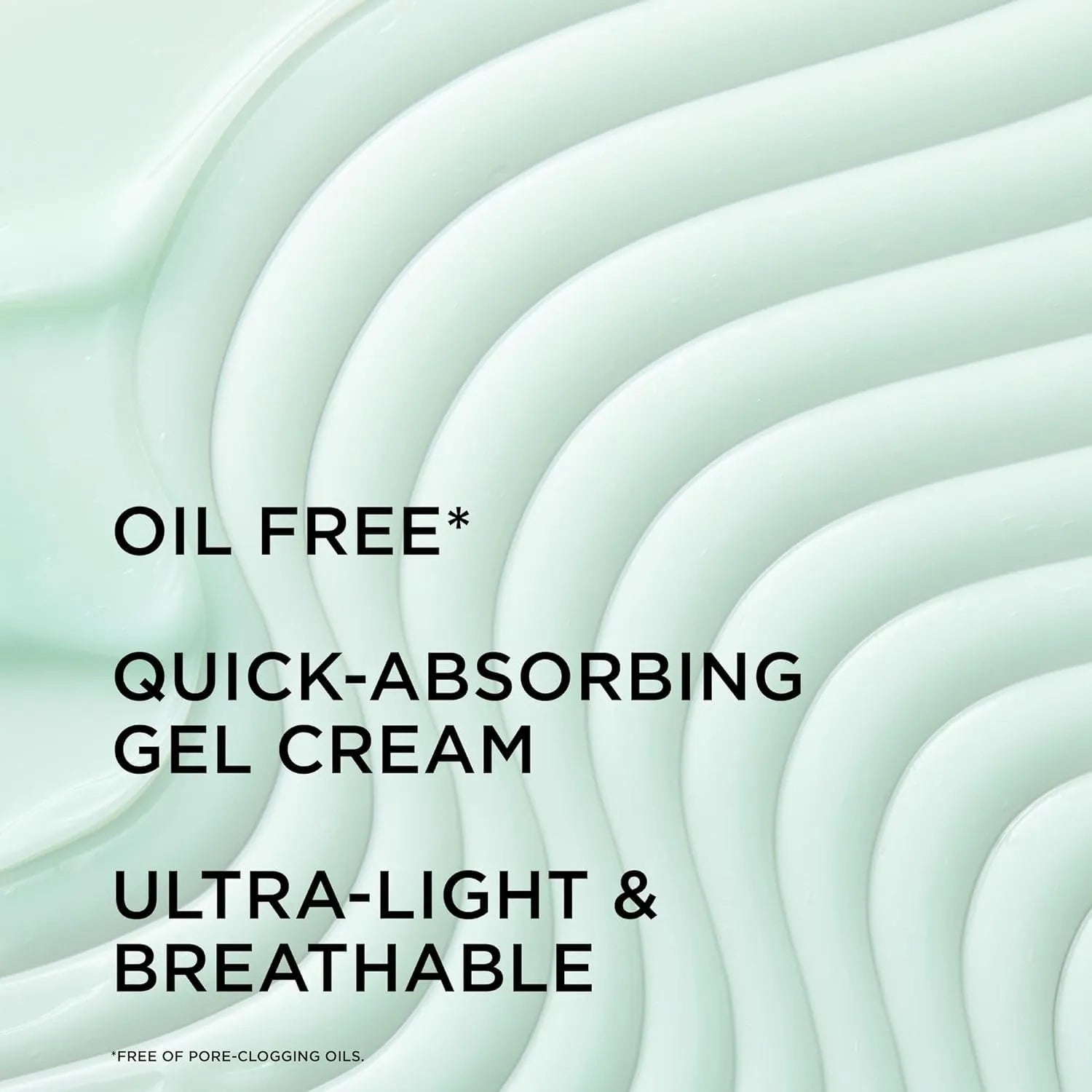 Oil free quick absorbing gel cream moisturizer for oily and combination skin with ultra light breathable texture