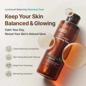 licorice pH balancing toner for clear glowing and hydrated skin