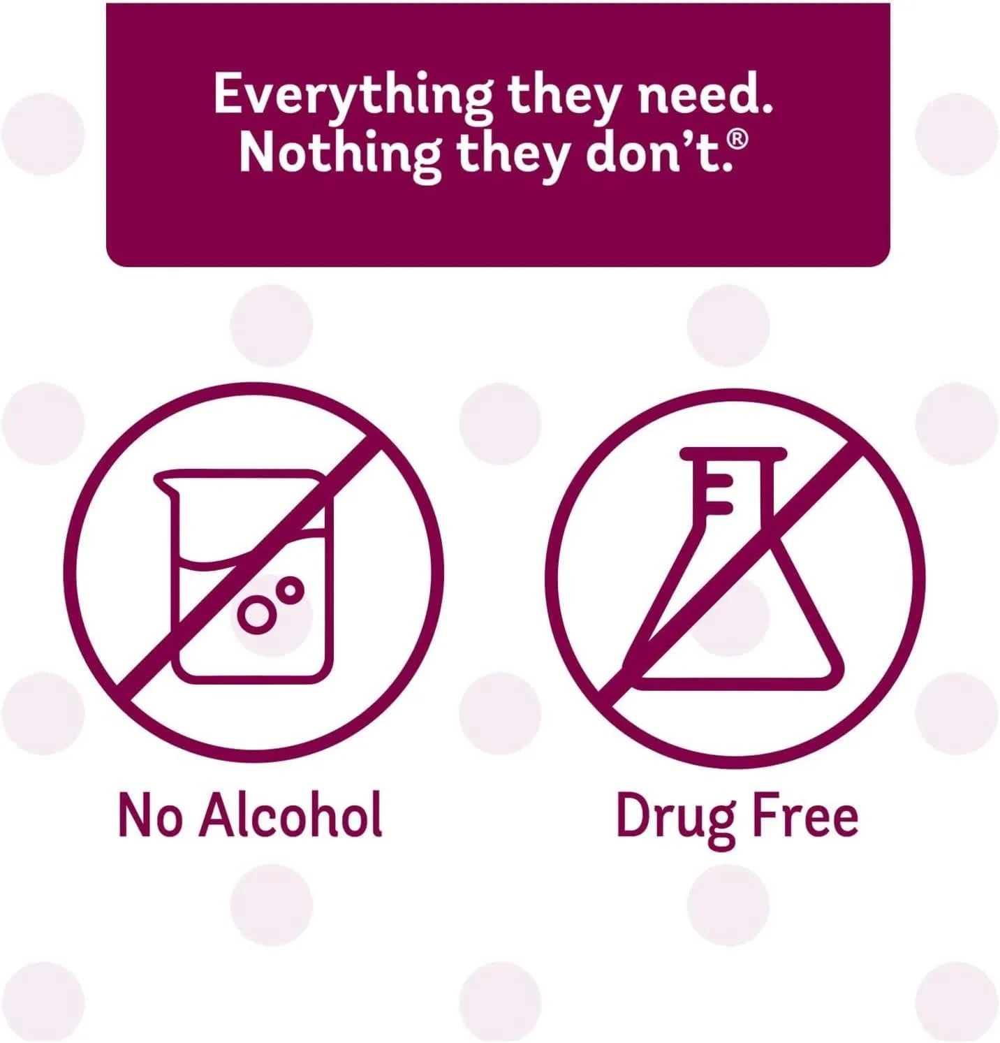 Graphic highlighting that Little Remedies Saline Spray and Drops is drug free and contains no alcohol