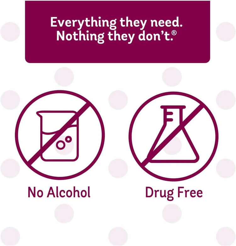 Graphic highlighting that Little Remedies Saline Spray and Drops is drug free and contains no alcohol