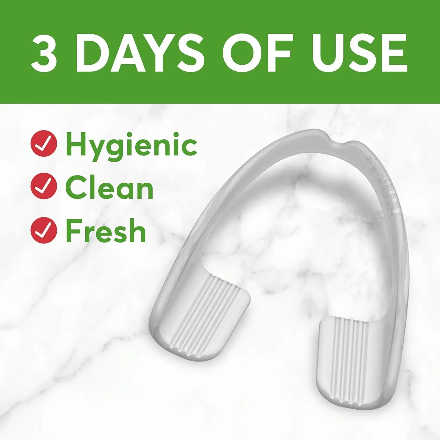 Plackers Grind No More hygienic disposable night guard designed for up to three days of use