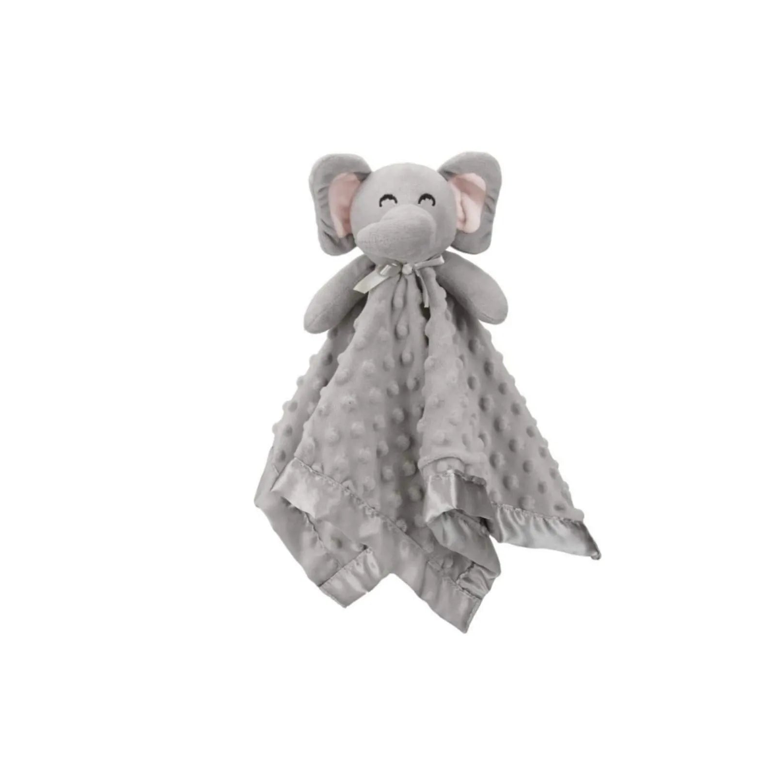 Pro Goleem grey elephant security blanket with plush head and soft blanket attached