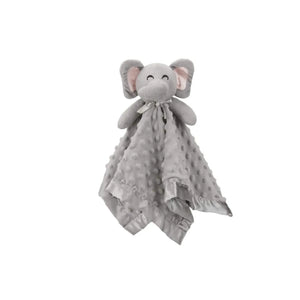 Pro Goleem grey elephant security blanket with plush head and soft blanket attached