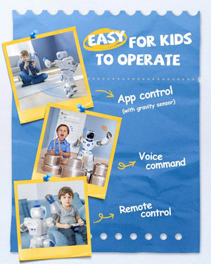 Ruko 1088 interactive robot for kids with app control, voice command and remote control features