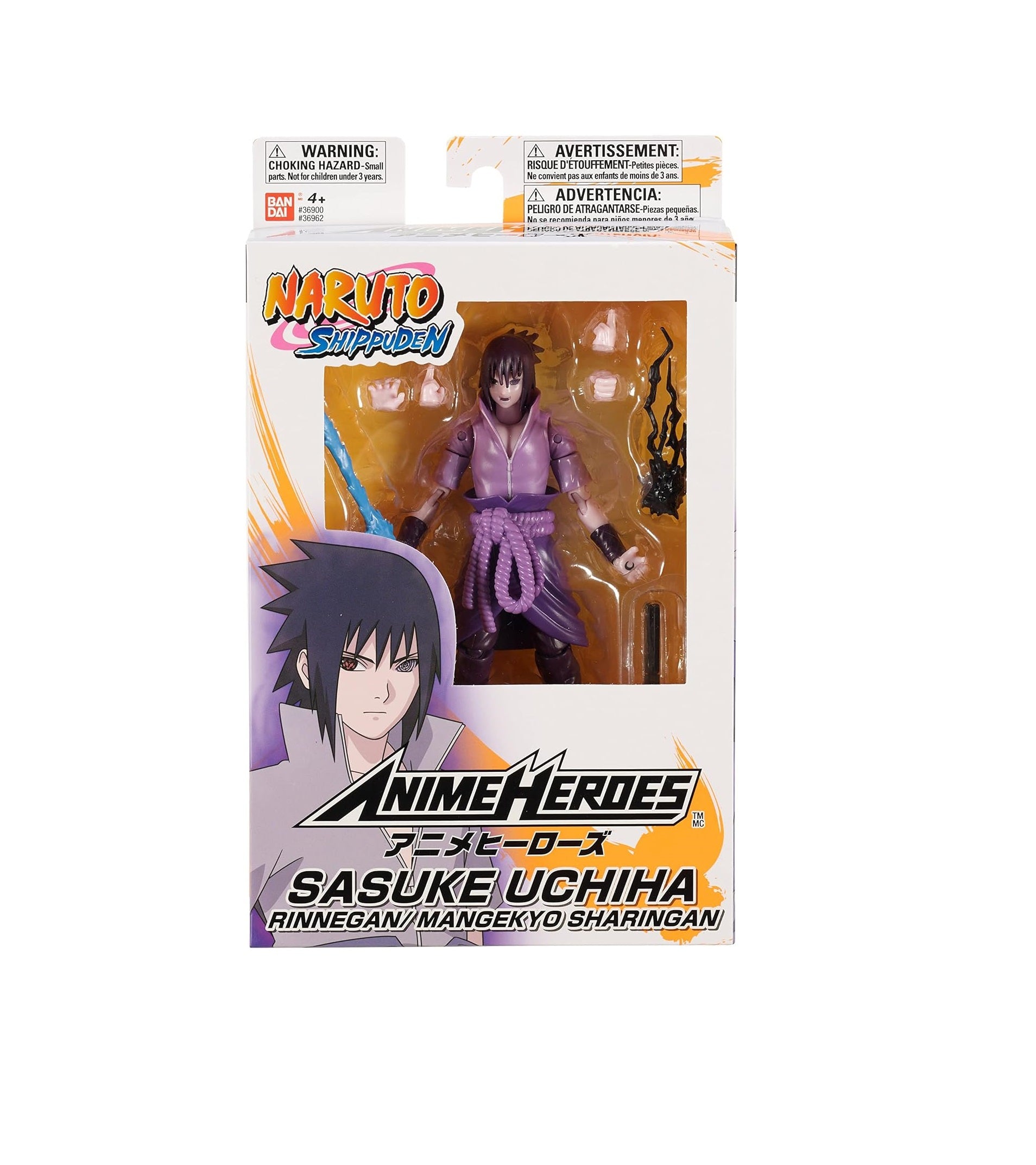 ANIME HEROES - Naruto Shippuden - Uchiha Sasuke Rinnegan/Mangekyo Sharingan Action Figure