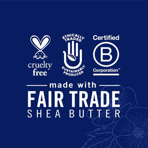 Shea Moisture Silicone Free Miracle Hair Styler Leave In Treatment featuring Fair Trade shea butter, cruelty free and Certified B Corporation icons
