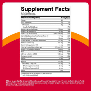 SmartyPants Adult Multi Plus multivitamin gummies supplement facts label 90 count