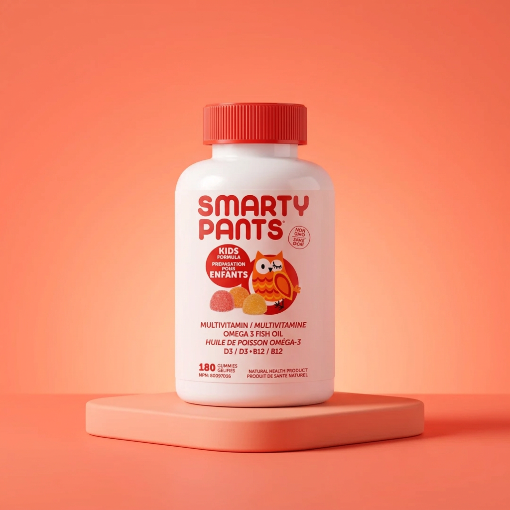 SmartyPants Kids Formula Multivitamin & Omega-3 Fish Oil Gummies – 180 Count
