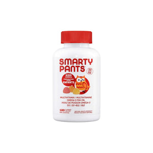 SmartyPants Kids Formula multivitamin and omega-3 fish oil gummies 180 count bottle