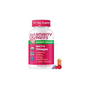 SmartyPants Organic Women’s Multivitamin Gummies 120 count 30 day supply bottle