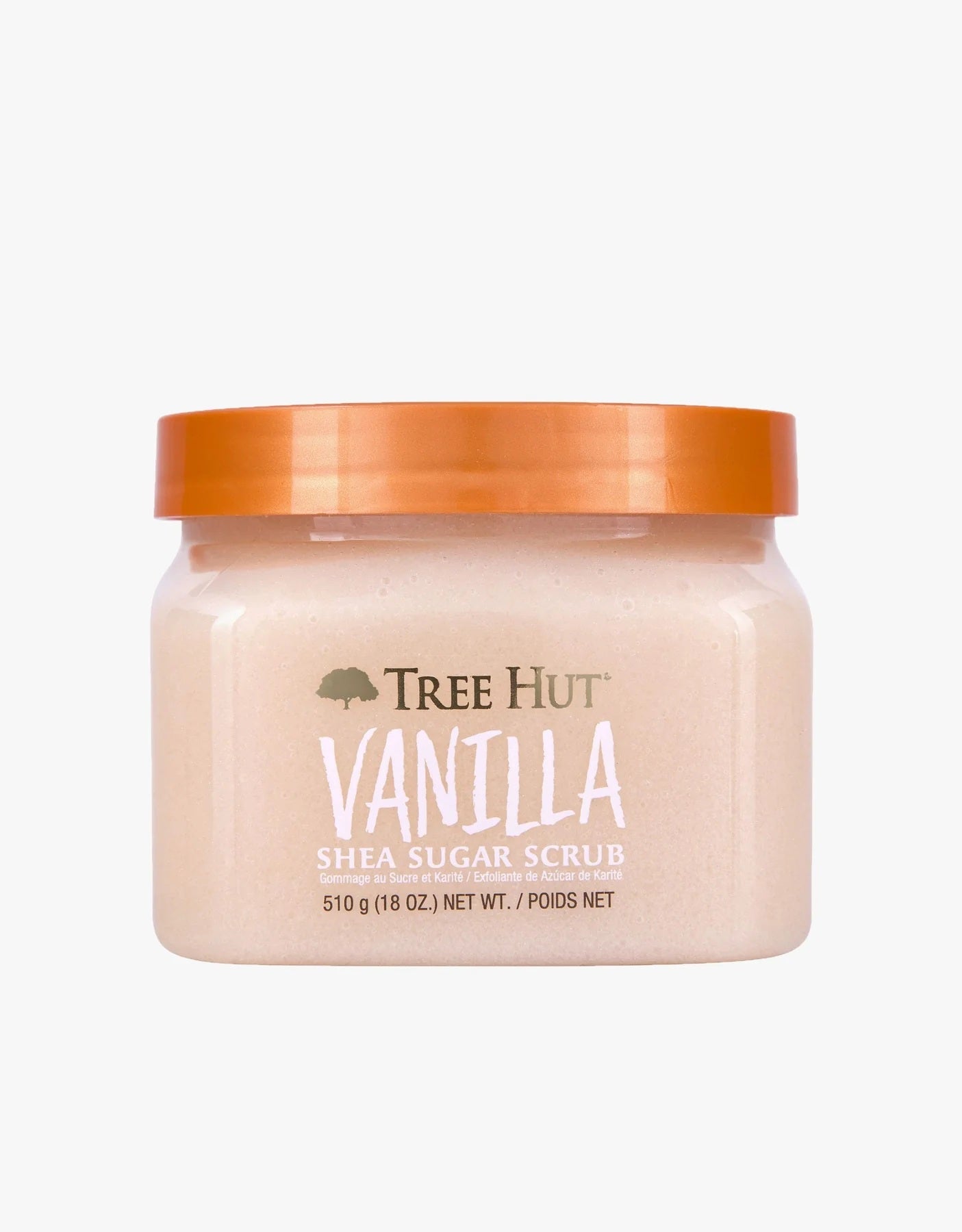 Tree Hut Vanilla Shea Sugar Exfoliating & Hydrating Body Scrub, 18 oz